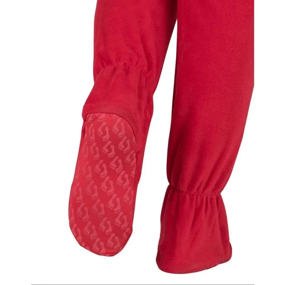 BRIGHT RED KIDS FLEECE ONESIE